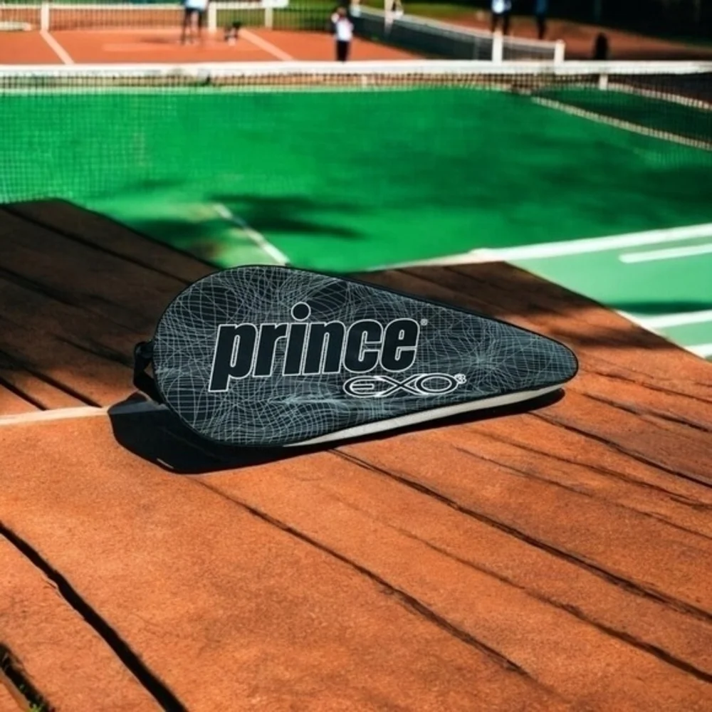 Prince Black White Padded Tennis Racket Bag Single Racquet Case Sports Gear